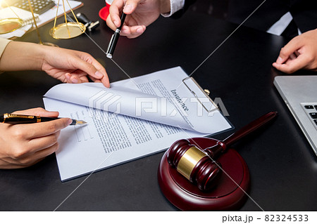 lawyer Detail of a judge sitting at his desk 82324533