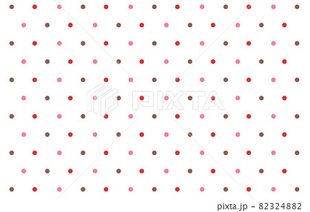 ピンク系の水玉の白背景素材のイラスト素材 3248
