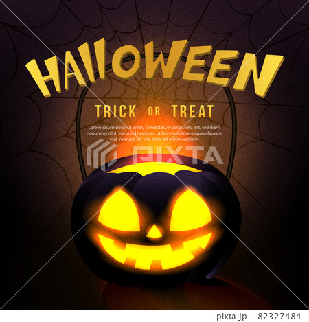 Happy halloween scary jack lantern and spider web Happy halloween scary jack lantern and spider web 82327484