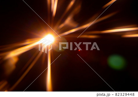Sun flare on the black background 82329448