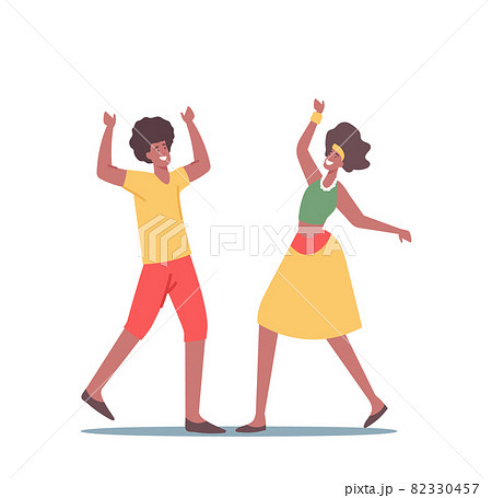 African Man And Woman In Traditional Jamaica のイラスト素材