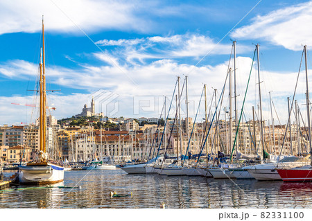 Notre Dame de la Garde and olf port in Marseille, France Notre Dame de la Garde and olf port in Marseille, France 82331100