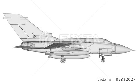 Military jet fighter silhouettes. Image of aircraft in contour drawing lines. The internal structure of the aircraft. 3d rendering 82332027