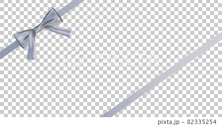 Ribbon wrapping diagonally hung silver silver - Stock Illustration ...