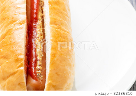 ホットドッグのアップ。 82336810