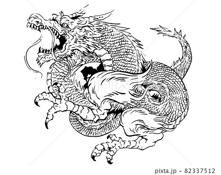 龍画のイラスト素材 [82337512] - PIXTA