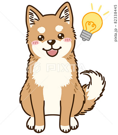 思い付く柴犬のイラスト素材 思い付く柴犬のイラスト素材
