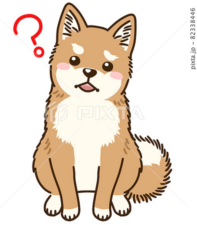 疑問に思う柴犬のイラスト素材 疑問に思う柴犬のイラスト素材