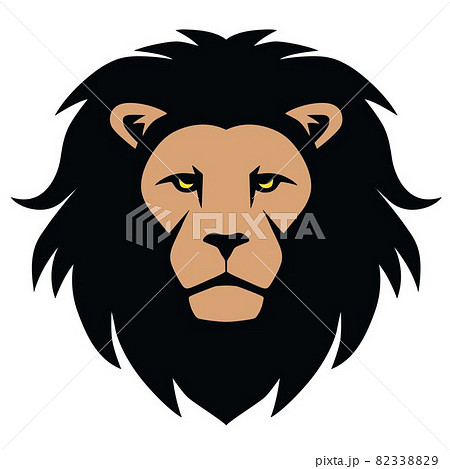 Lion Head Mascot Cartoon Illustration Logo 82338829