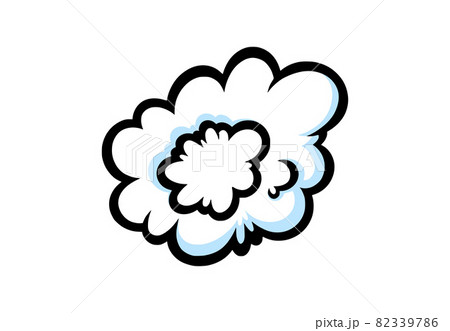 Steam ring in comic style. Round cloud of vapour or smoke. Vector illustration Steam ring in comic style. Round cloud of vapour or smoke. Vector illustration 82339786
