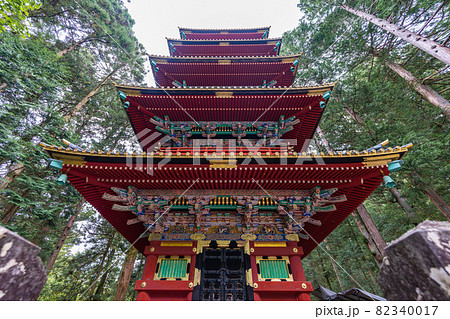 Five Story Pagoda Of Nikko Toshogu Stock Photo