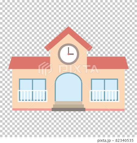 シンプルな幼稚園・保育園・学校の外観イメージ 82340535