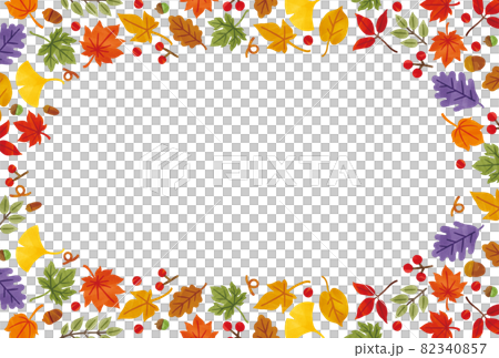 Autumn leaves frame cute hand-painted vector illustration Autumn leaves frame cute hand-painted vector illustration 82340857