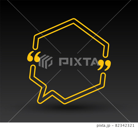 Quote speech bubble, text in brackets, frame 82342321