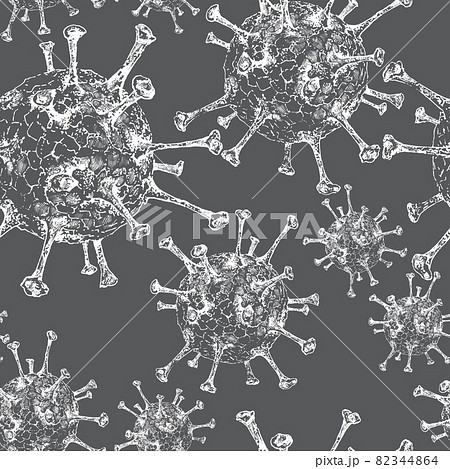Vector coronavirus molecule pattern Vector coronavirus molecule pattern 82344864