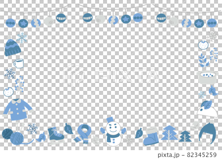 冬季手繪插畫素材 02 相框 82345259