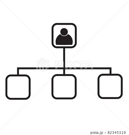 structure icon on white background. Hierarchy sign. block schema symbol. flat style. 82345319