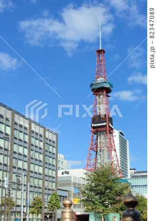 札幌　テレビ塔　都市風景　オリンピックマラソン 82347089