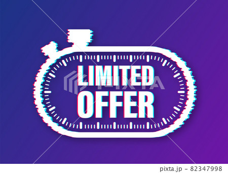 Limited offer, great design for any purposes. Glitch icon. Best product. Vector stock illustration. 82347998