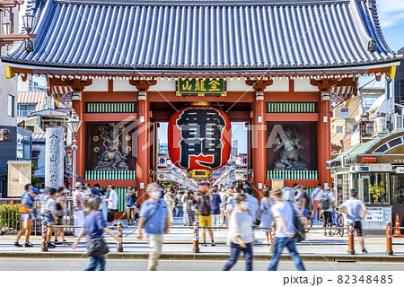 東京の都市風景 雷門の写真素材 [82348485] - PIXTA