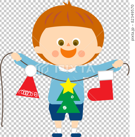 Children spreading the garland Children spreading the garland 82349570