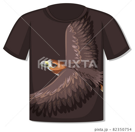 Front of t-shirt with eagle template 82350754