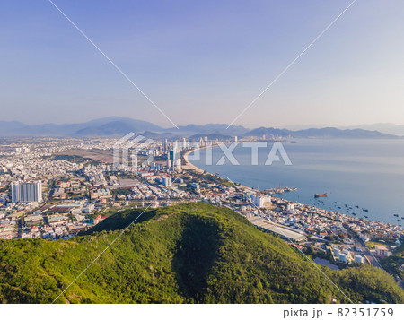 Aerial view over Nha Trang city, Vietnam taken from drone Aerial view over Nha Trang city, Vietnam taken from drone 82351759