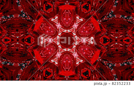 Horror red star kaleidoscope pattern wallpaper design 82352233