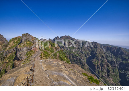 Nice sunset over mountains in Madeira - Portugal 82352404