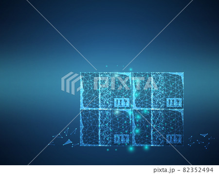 futuristic packaging parcel low polygon futuristic packaging parcel low polygon 82352494