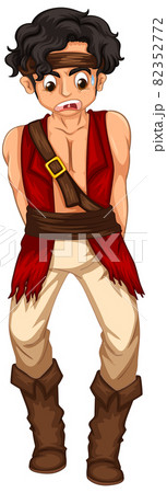 A pirate man with shocked face cartoon character isolated 82352772