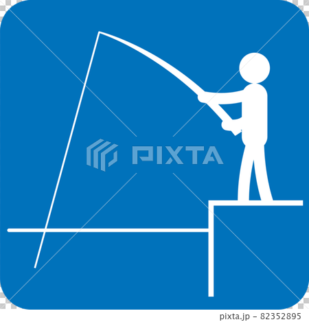 Quay fishing pictogram Quay fishing pictogram 82352895