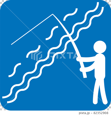 Pictogram of throw fishing Pictogram of throw fishing 82352908