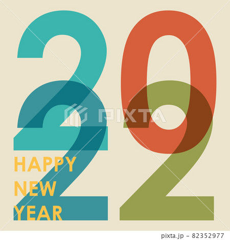 2022 Happy New Year. Retro Color Design template for celebration and season decoration. Colored vector trendy background for branding, calendar, card, banner, cover. Vector 2022 Happy New Year. Retro Color Design template for celebration and season decoration. Colored vector trendy background for branding, calendar, card, banner, cover. Vector 82352977