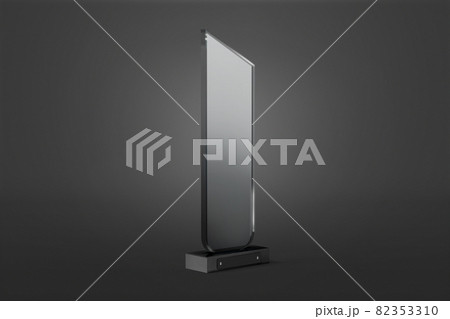 Blank manhattan glass award mockup, dark background 82353310