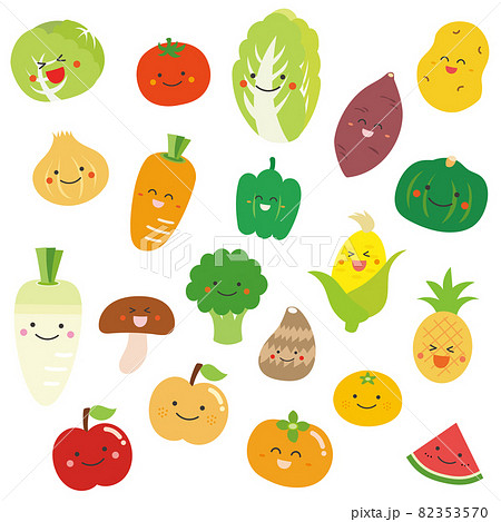 野菜　果物　キャラクターセット 82353570