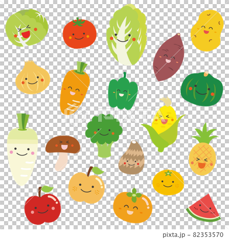 野菜　果物　キャラクターセット 82353570