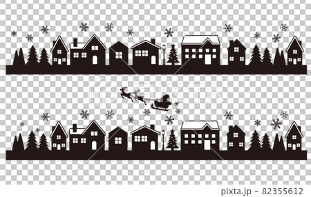 Vector Illustration Of Winter Cityscape With Stock Illustration