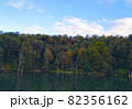 Blue lake in early autumn on clear day 82356162