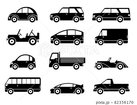 いろいろな乗り物のアイコン（自動車類） 82356170