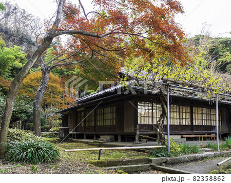 鎌倉・英勝寺　書院と紅葉 82358862