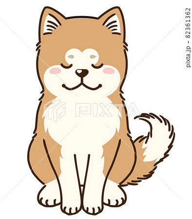 おじぎする秋田犬のイラスト素材