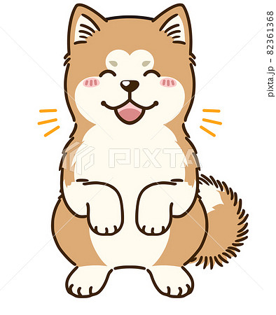 喜ぶ秋田犬 82361368