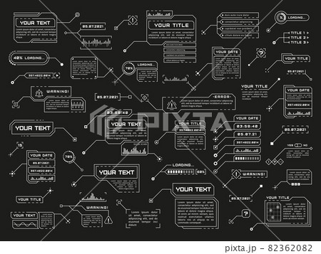 Callouts. Technology callout template, digital information frames. Computers futuristic text box, info hud style display. Cyber tidy vector collection Callouts. Technology callout template, digital information frames. Computers futuristic text box, info hud style display. Cyber tidy vector collection 82362082