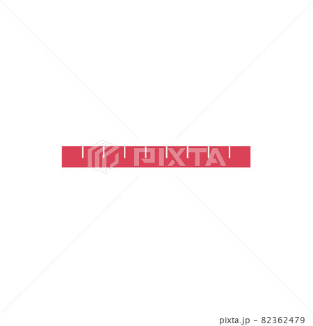 Straight ruler measuring implement, flat vector illustration isolated on white. Straight ruler measuring implement, flat vector illustration isolated on white. 82362479