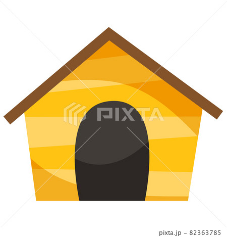 Stylized illustration of doghouse. Image for design or decoration. 82363785