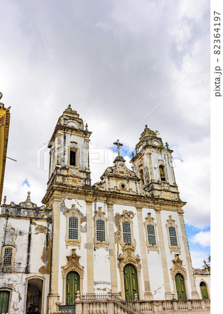 Facade of an old and historic church decayed by time Facade of an old and historic church decayed by time 82364197