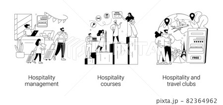 Hotel business abstract concept vector illustrations. Hotel business abstract concept vector illustrations. 82364962