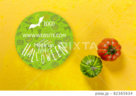 Happy Halloween concept with pumpkin decoration, copy space Happy Halloween concept with pumpkin decoration, copy space 82365634