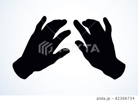 Hand massage. Vector drawing 82366734